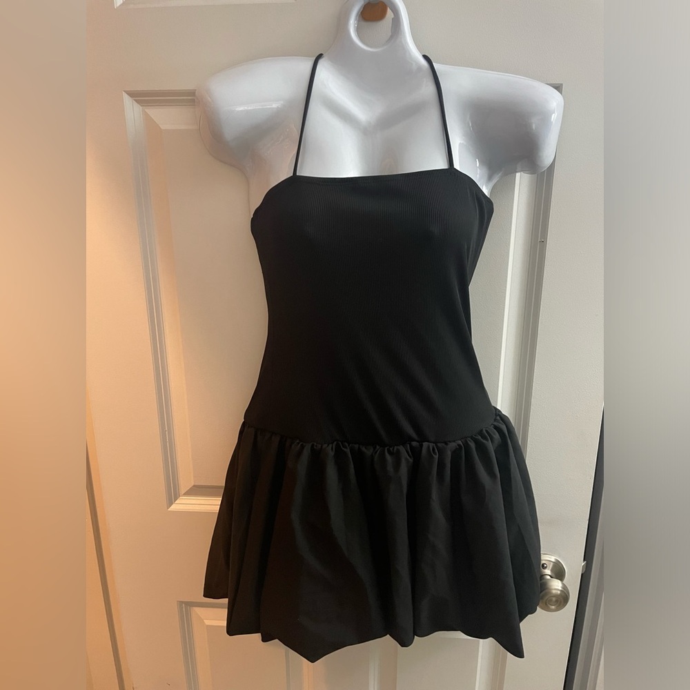 Chic Casual Black Mini Dress